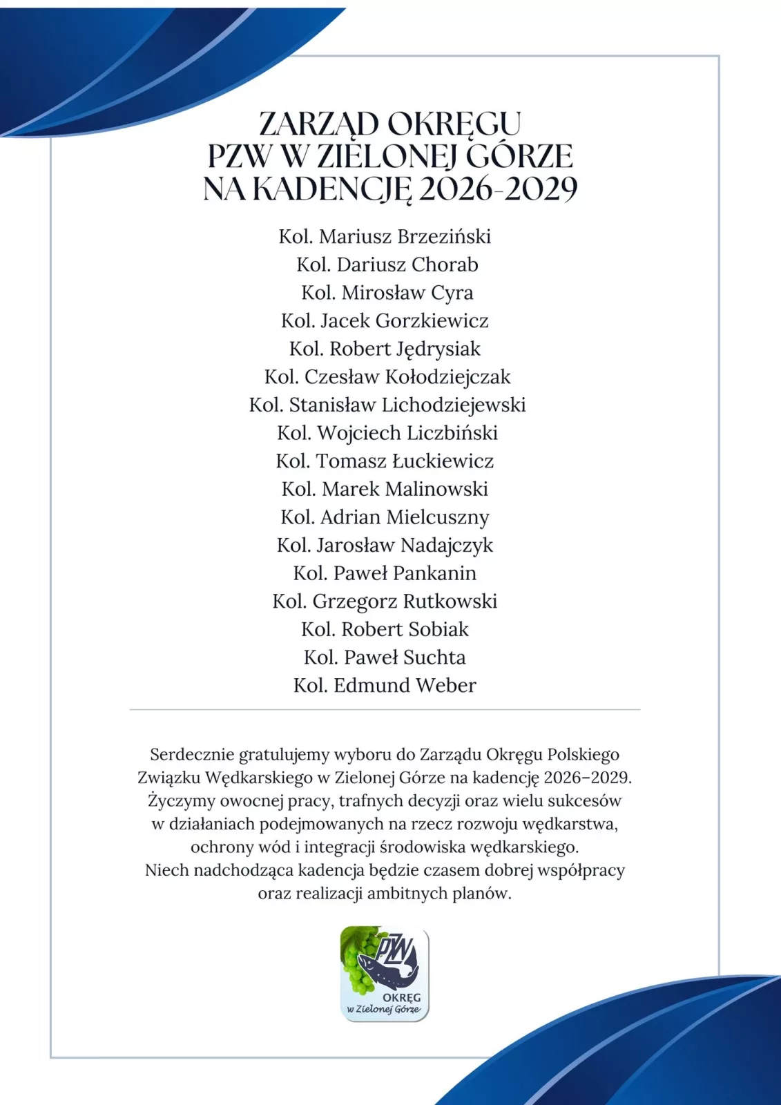 Walne Zgromadzenie Delegatów – nowe władze Okręgu!